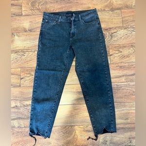 Uniqlo jeans gray factory distressed denim jeans